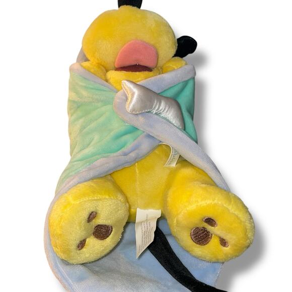 Disney Babies Pluto Plush Dog Swaddle Bone Blanket Hoodie Embroidered Eyes 11'' - Picture 8 of 12